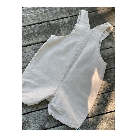 Kimbaloo Shortalls Overalls Linen Cotton Bunnies Sz 12M Easter Pastel - Picture 9 of 13